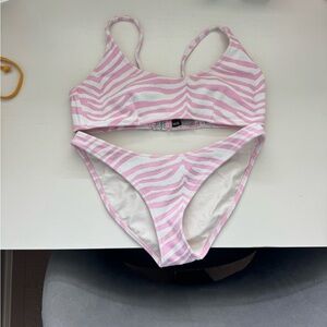 Triangl Pink Zebra Print Bikini Set
